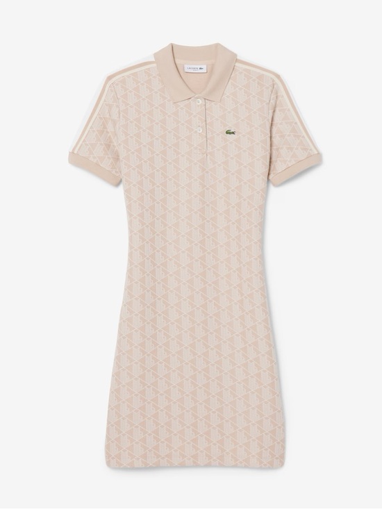 Lacoste Dresses & Skirts - NWT Lacoste Monogram Polo Dress Beige Slim Fit Size 34 - XS